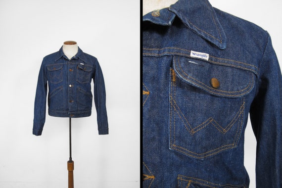 Vintage Wrangler Denim Jacket Dark Wash Made in US