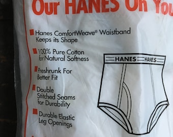 Vintage Hanes Briefs White NOS Cotton 3 Pack Size 40 -  Canada