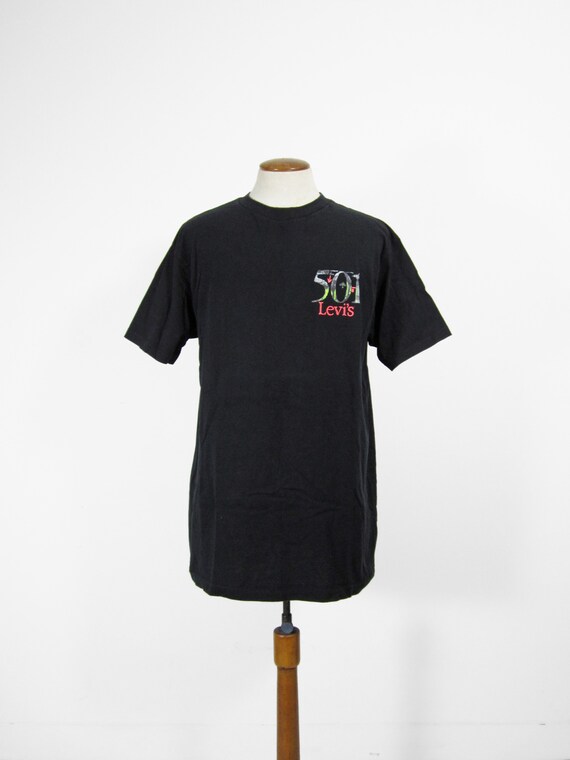 Vintage 80s Levis 501 T-shirt City Blue Shirt Black Cotton - Etsy