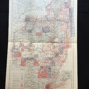 1905 Mapa topográfico de EE. UU. Servicio geológico y carta de ventas