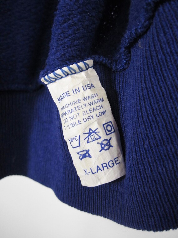 Vintage Zip Sweatshirt Vest 80s Thrashed Work Ves… - image 7
