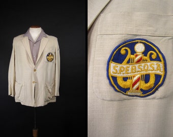 Vintage 50s Barbershop Quartet Jacket With Patch - Size 40