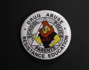 Vintage DARE Program Pin Lion Logo 1990s