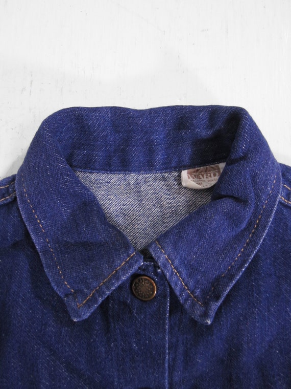 Vintage Kids Denim Jacket 70s Blue Jean Montgomer… - image 2