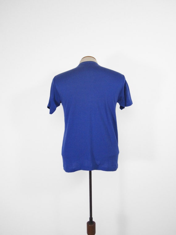 Vintage 80s Football T-shirt Blue Sneakers Brand … - image 6