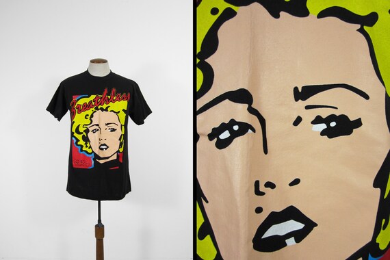 Vintage Madonna 1990 T-shirt Dick Tracy Breathless Black