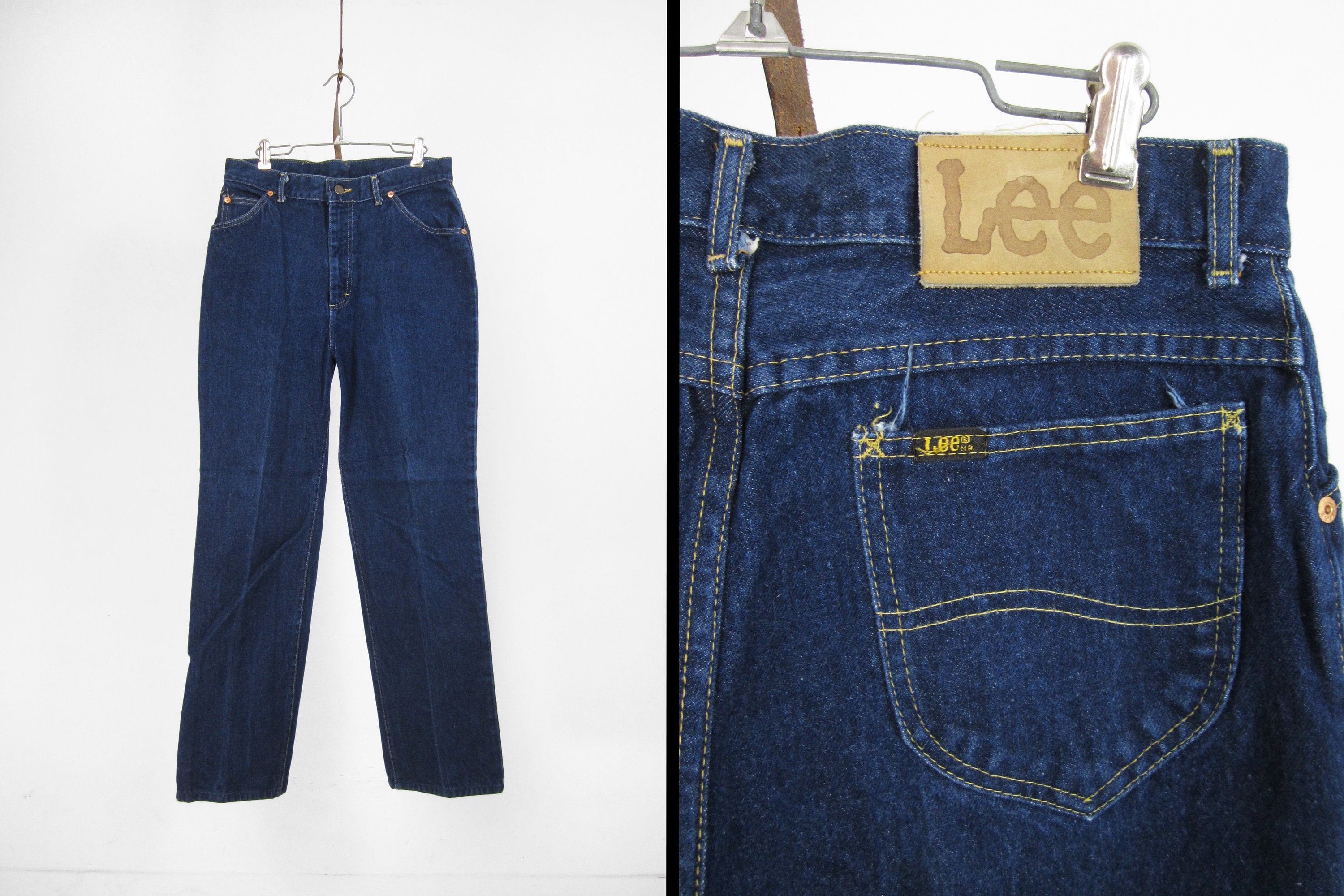Vintage Lee Jeans Women's Dark Wash Denim Riders Union Made in USA