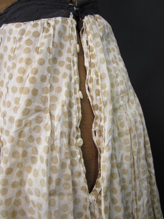 Victorian Polka Dot Petticoat Brown Black Layered Cot… Gem