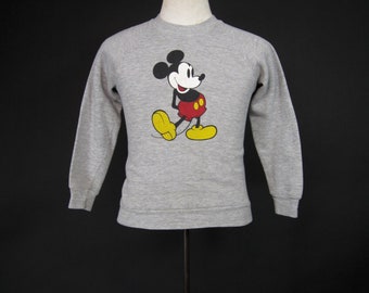 Vintage Mickey Mouse Sweatshirt Character Fashions Raglan Disney Made in USA - Small / XS