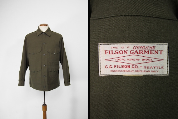 Vintage Filson Whipcord Ranger Jacket Hunter Green