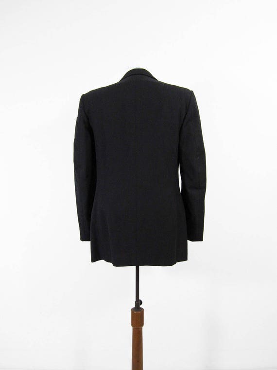 Vintage US Navy Uniform Jacket Black Wool Dress 1… - image 6