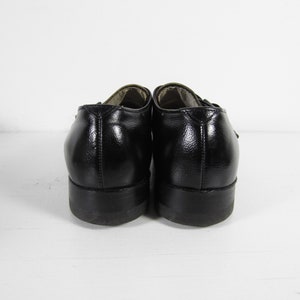 Vintage Monk Strap Shoes NOS Black Leather Montgomery Ward Size 9 E image 6