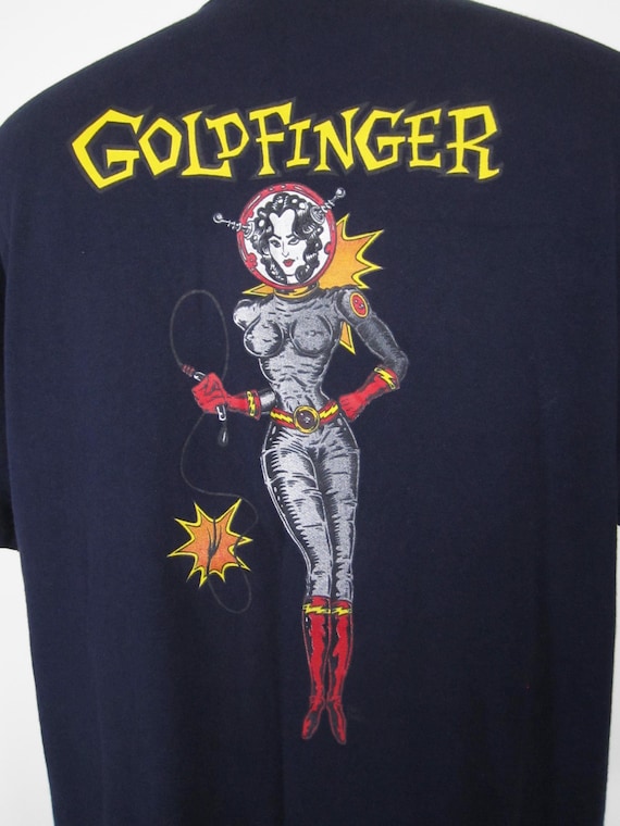 80s 90s ビンテージ GOLD FINGER ロックT バンドT XL Rare Vintage 90s Goldfinger punk rock long sleeve Tour T shirt