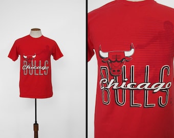 Vintage Chicago Bulls T-shirt Official NBA Licensed Basketball Single Stitch Tee - Medium