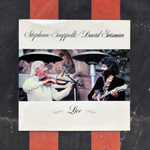 Stephane Grappelli & David Grisman - Live Vinyl Record Album LP 1981
