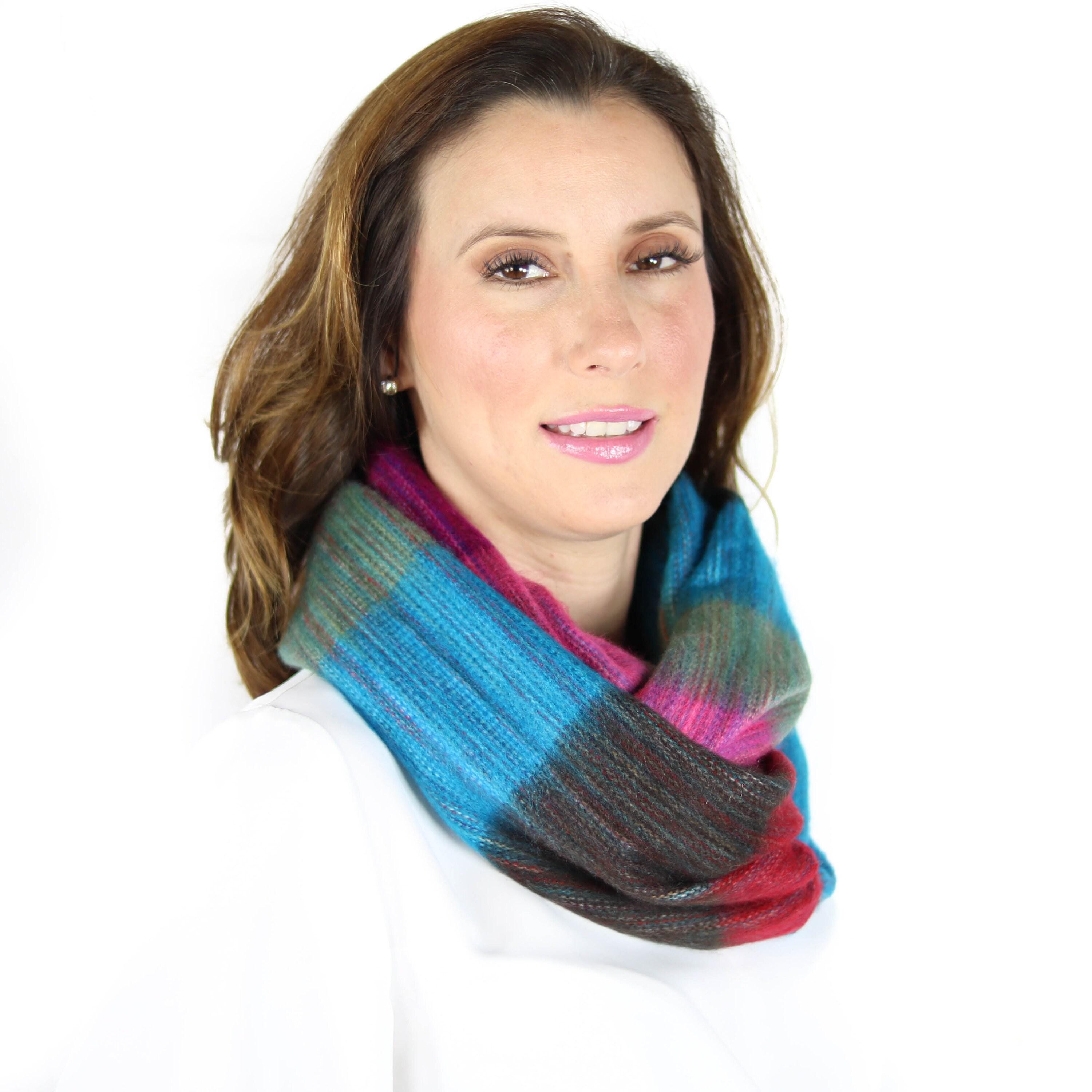 Handmade Alpaca Infinity Scarf | Rainbow Wool, Quito Ecuador 