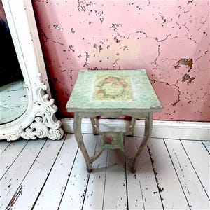 French Style "Cafe" Shabby Chic Small Side or Occasional Table on Klarna - UK Mainland Delivery Only