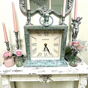 Square Table Top Metallic Clock on Klarna