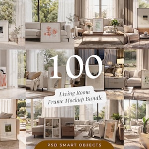 リビングルームフレームモックアップバンドル100選｜スペシャルPSDライフスタイルシーン