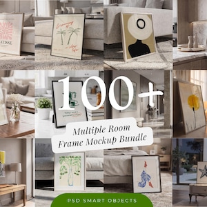 100+ PSD Multiple Room Frame Mockup Bundle – Interior Design Presentation (Digital Download)
