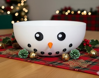 Snowman Christmas Bowl – Festive Holiday Table Decor!