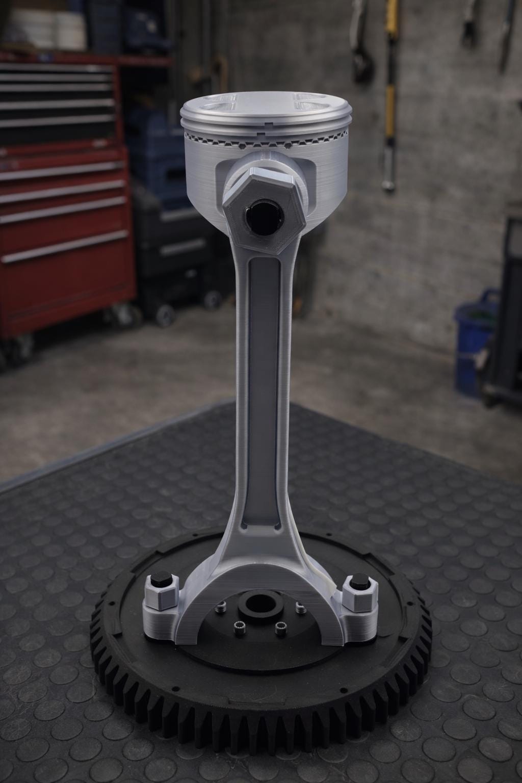 Engine Piston Desk Lamp | Industrial Automotive Office Light, Color ...