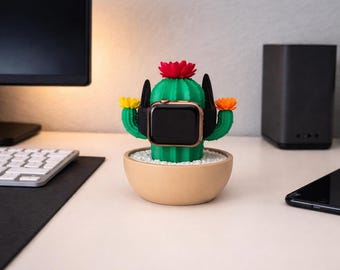 Mini Potted Cactus Apple Watch MAG SAFE Charger Stand (Charger NOT Included)