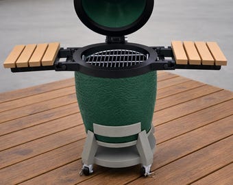 Mini Ceramic Grill Desk Decor with Rolling Casters | BBQ Lover Gift | Realistic Grill Replica