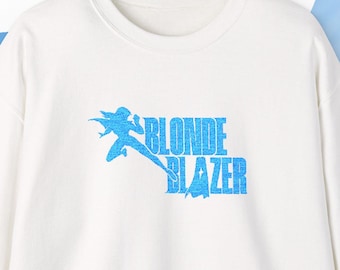 Blazer rubio bordado, sudadera de cuello redondo Dispatch Game