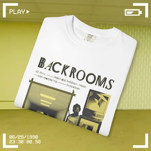 Backrooms Film Graphic T-shirt - Front Design | Horror Film Tee image 3