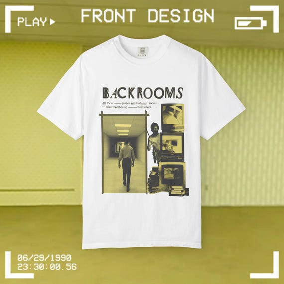 Backrooms Film Graphic T-shirt - Front Design | Horror Film Tee