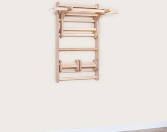 MowoFit Compact Pro Swedish Ladder Wall Bars – Calisthenics Fitness System with Gym Rings and Push Up Bars