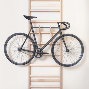 MowoFit Beech Wood Adjustable Bike Hanger: Designed for Mowofit Wall Bar