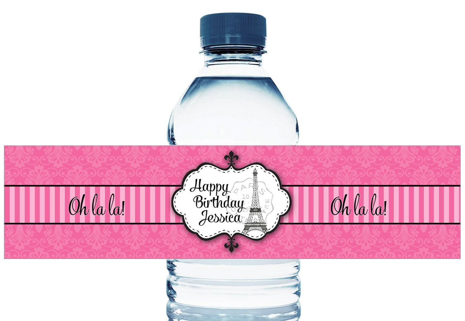 Paris in Pink: Kid's Birthday - Water Bottle Labels - 24 Waterproof St –  Distinctivs Party