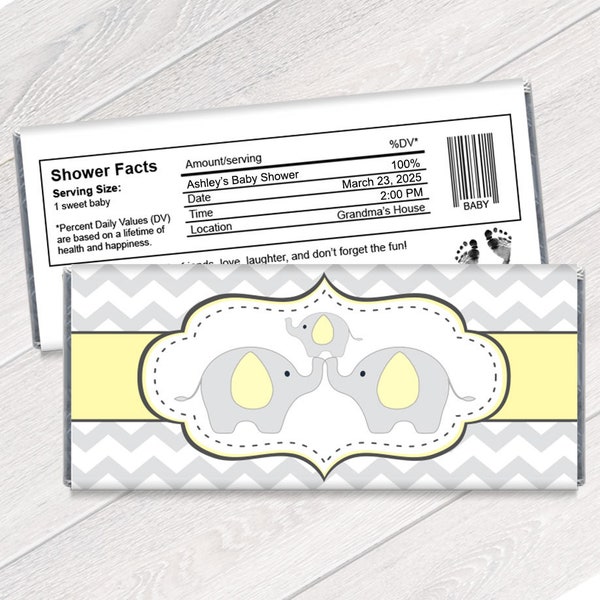 Chevron Baby-Dankeskarten – 48 Stück Mit Umschlägen, Violetter Elefant, Aus Recyceltem Papier