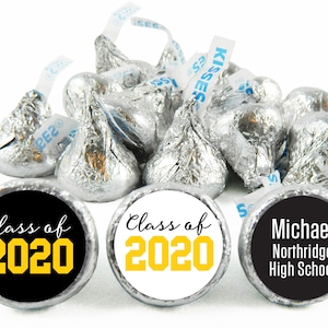 Class of 2025 High School Graduation - High School Kiss Stickers - 2025 Graduation Kiss Labels - Favors for Class of 2025 - Set of 108