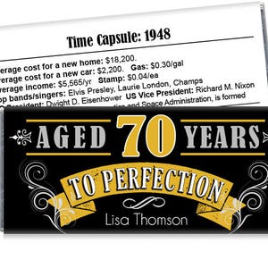 Aged to Perfection Birthday Candy Bar Wrappers - Adult Milestone Favors 30th, 40th, 50th, 60th, 70th, 80th Any Age Favors - Set of 12