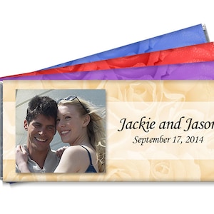 Personalized Photo Candy Bar Wrappers - Chocolate Wedding Favors - Wedding Reception Favors - Personalized Candy Bar Wrappers - Set of 12