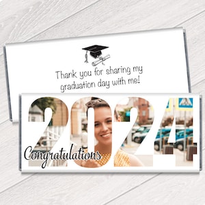 We Print - 2025 Cutout Graduation Favors. Personalized Graduation Candy Bar Wrappers. Great Graduation Favors - Class of 2025 - Set of 12