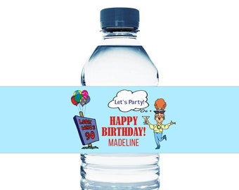 Personalized Let's Party Adult Birthday Water Bottle Labels. Milestone Adult Birthday Water Bottle Stickers - Set of 10