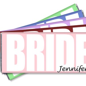 BRIDE Wedding Shower Favors Wedding Reception Favors Personalized Candy Bar Wrappers