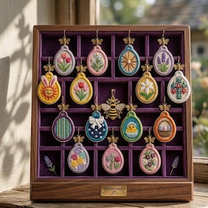 FSL Mega Set 12 Easter Egg Earrings Embroidery Designs | Lace Jewelry Files (Instant Download)