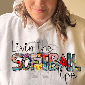 Softball Life digitales Sublimationsdesign, PNG und JPG