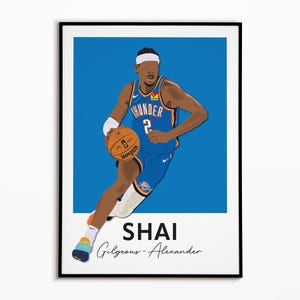 El Creador de Juego - Póster minimalista de baloncesto de OKC (Descarga digital)