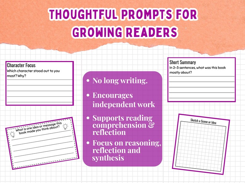 Simple Book Review Template for Kids Ages 9–12 | Upper Elementary ...