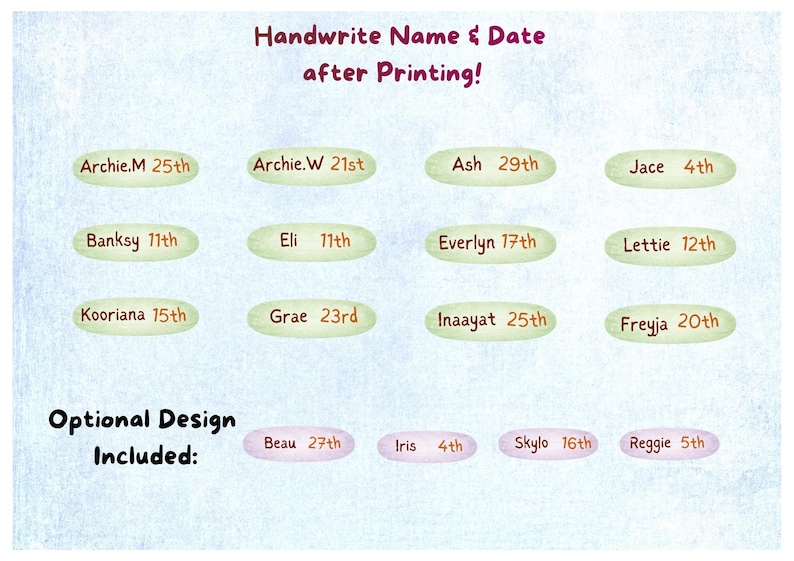 Handwrite Date Classroom Birthday Board | Mila Caterpillar Theme (PDF) - Etsy