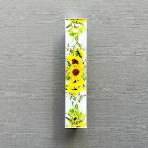 Mezuzah, Sunflowers, Scroll Case, Jewish Gift, Baby Naming, Birthday, Wedding, Housewarming, Mother's Day