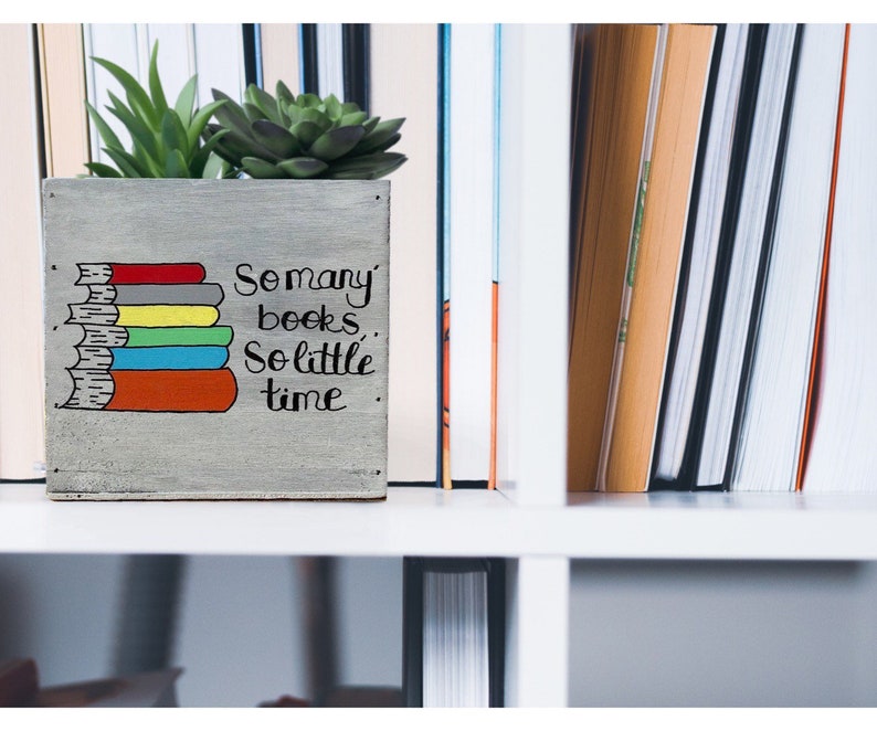 Book Planter So Many Books Reading Lover Gift Gift for image 10