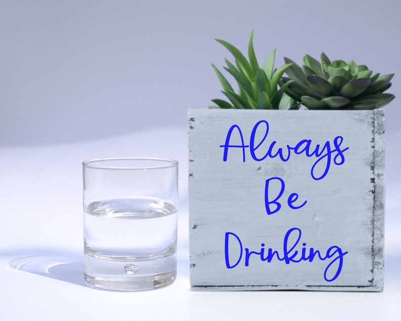 Always Be Drinking Water Reminder Planter Funny Succulent Etsy