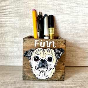 Mini Pet Portrait Planter, Mother's Day, Father's Day Gift, custom Cat Dog box, Personalized Pet Loss Memorial image 7